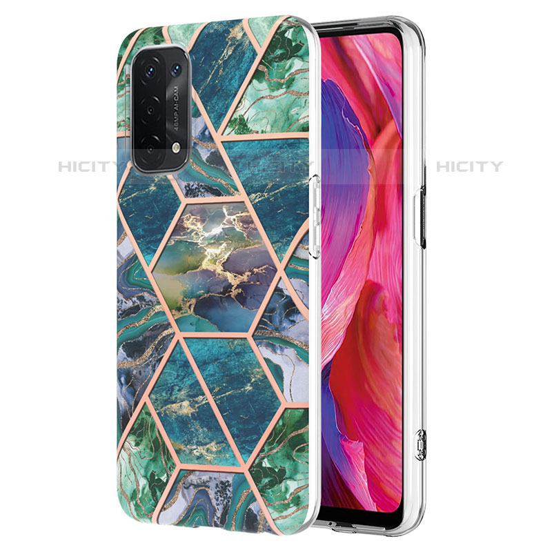 Oppo A93 5G用シリコンケース ソフトタッチラバー バタフライ パターン カバー Y01B Oppo モスグリー