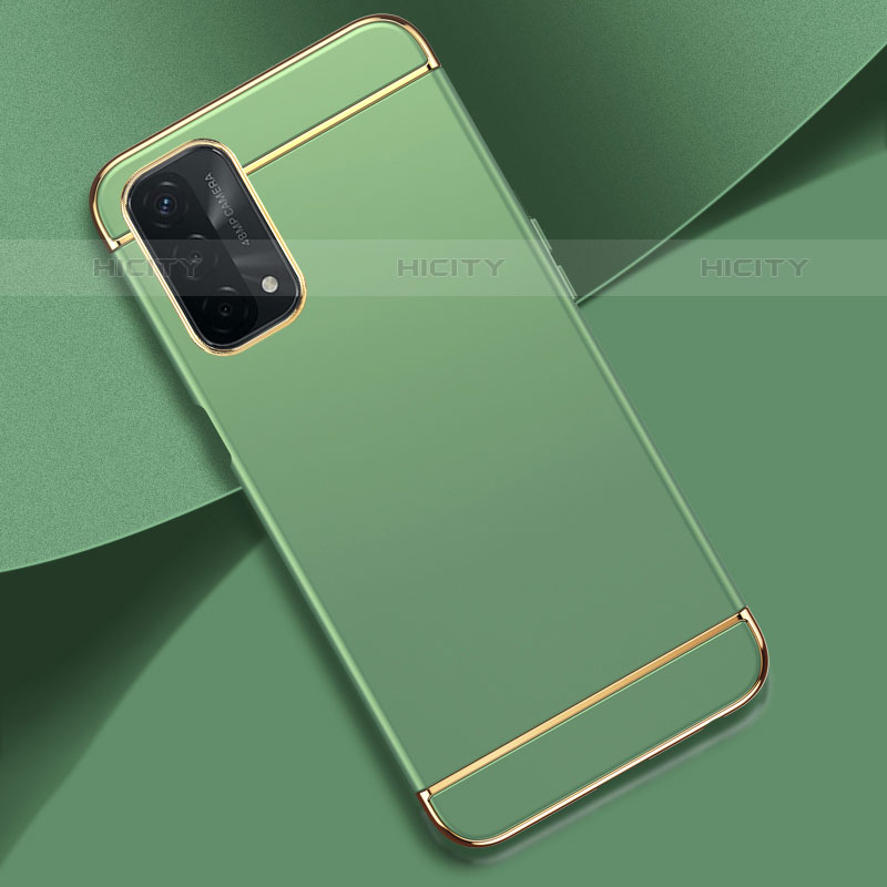 Oppo A93 5G用ケース 高級感 手触り良い メタル兼プラスチック バンパー P02 Oppo ライトグリーン