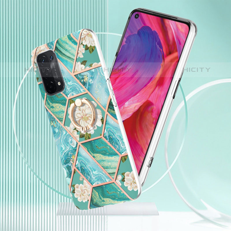 Oppo A93 5G用シリコンケース ソフトタッチラバー バタフライ パターン カバー アンド指輪 Y02B Oppo 