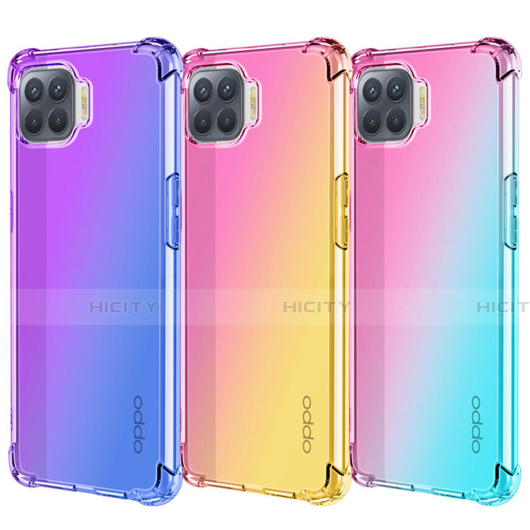 Oppo A93用極薄ソフトケース グラデーション 勾配色 クリア透明 G01 Oppo 