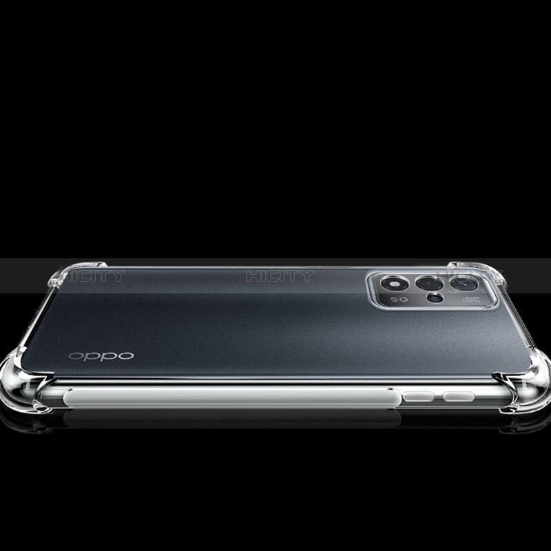 Oppo A93s 5G用極薄ソフトケース シリコンケース 耐衝撃 全面保護 クリア透明 T05 Oppo クリア
