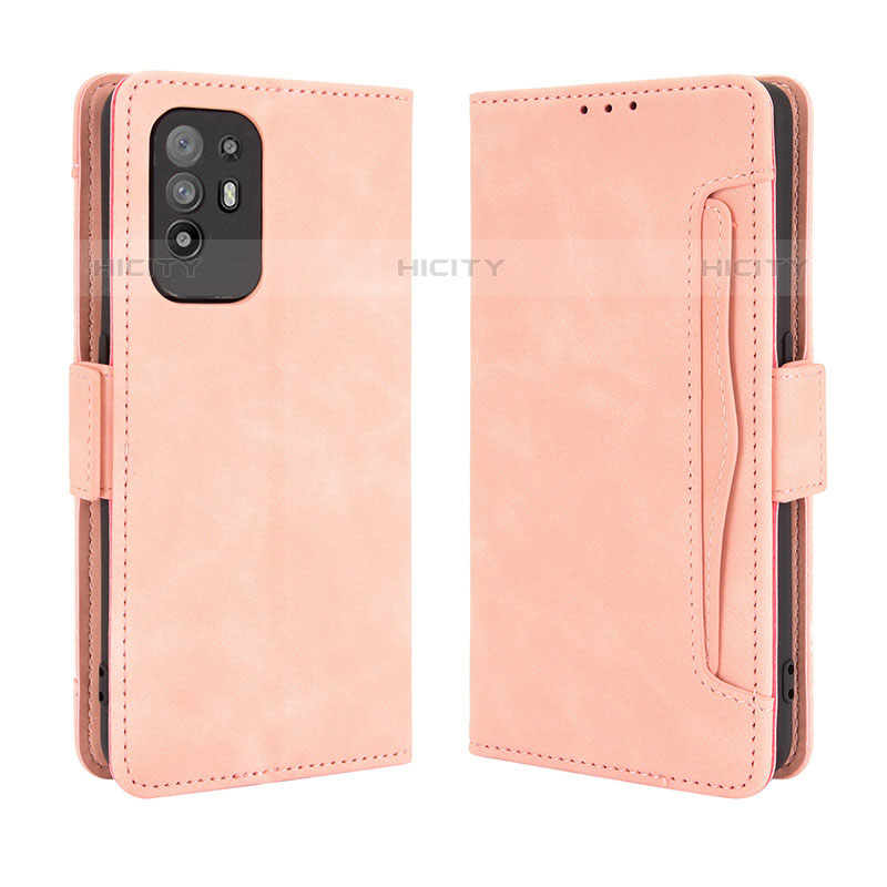 Oppo A94 5G用手帳型 レザーケース スタンド カバー BY3 Oppo ピンク