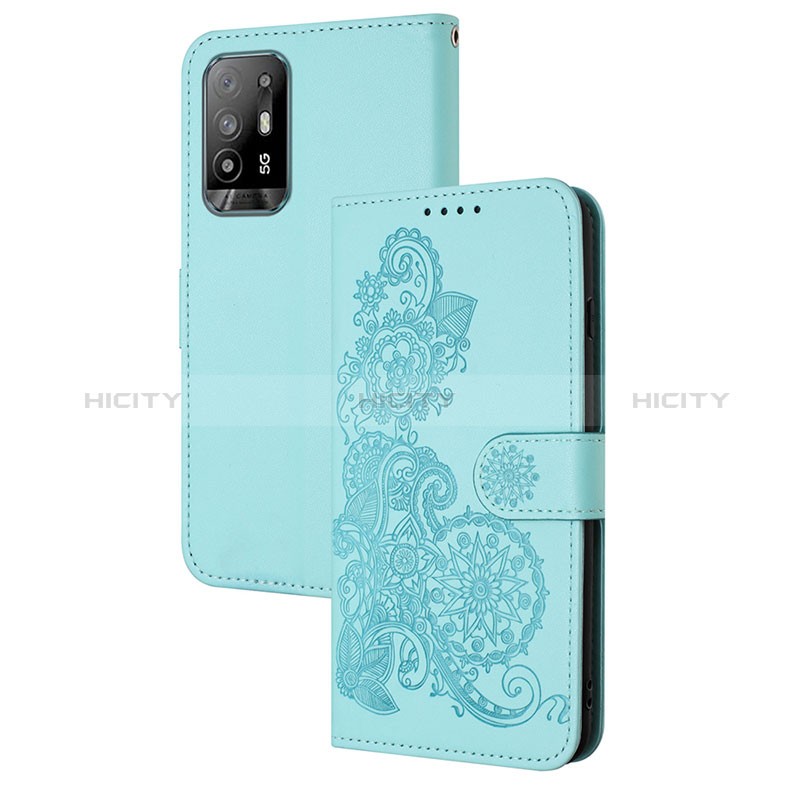 Oppo A94 5G用手帳型 レザーケース スタンド 花 カバー Y01X Oppo 