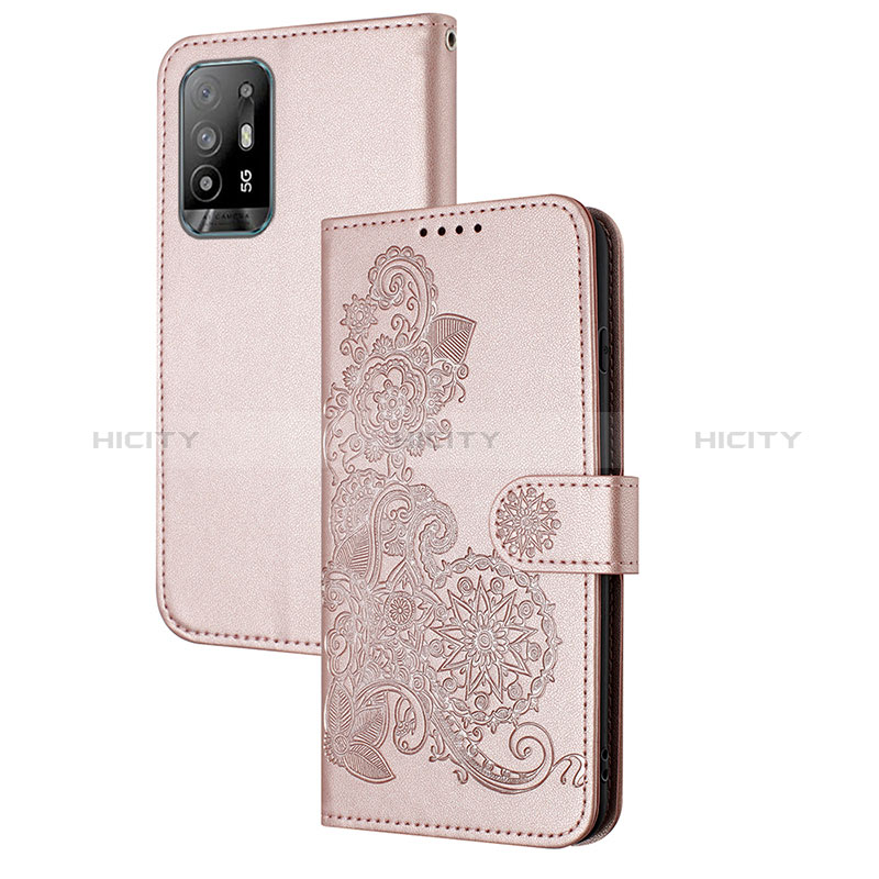 Oppo A94 5G用手帳型 レザーケース スタンド 花 カバー Y01X Oppo 