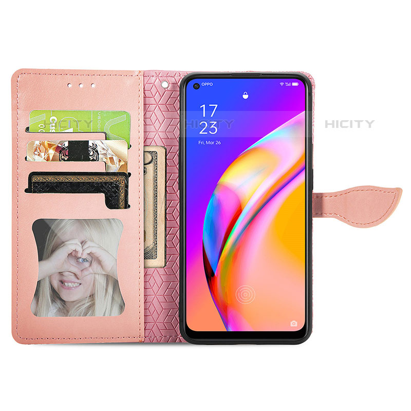 Oppo A94 5G用手帳型 レザーケース スタンド パターン カバー S04D Oppo 