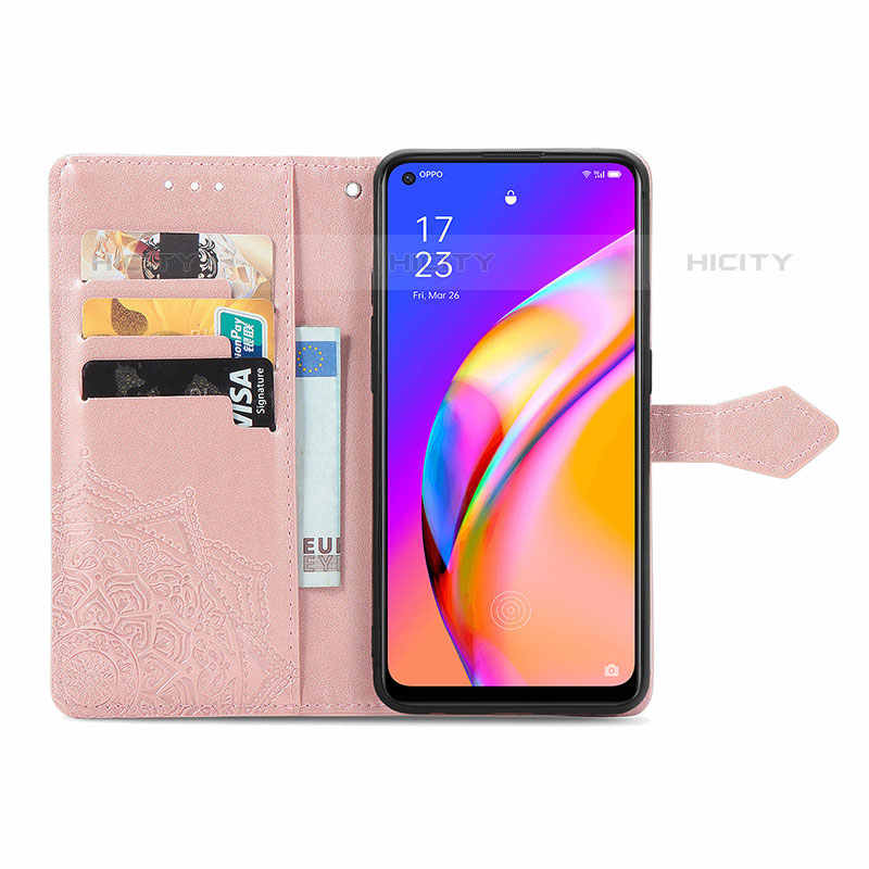 Oppo A95 5G用手帳型 レザーケース スタンド パターン カバー Oppo 