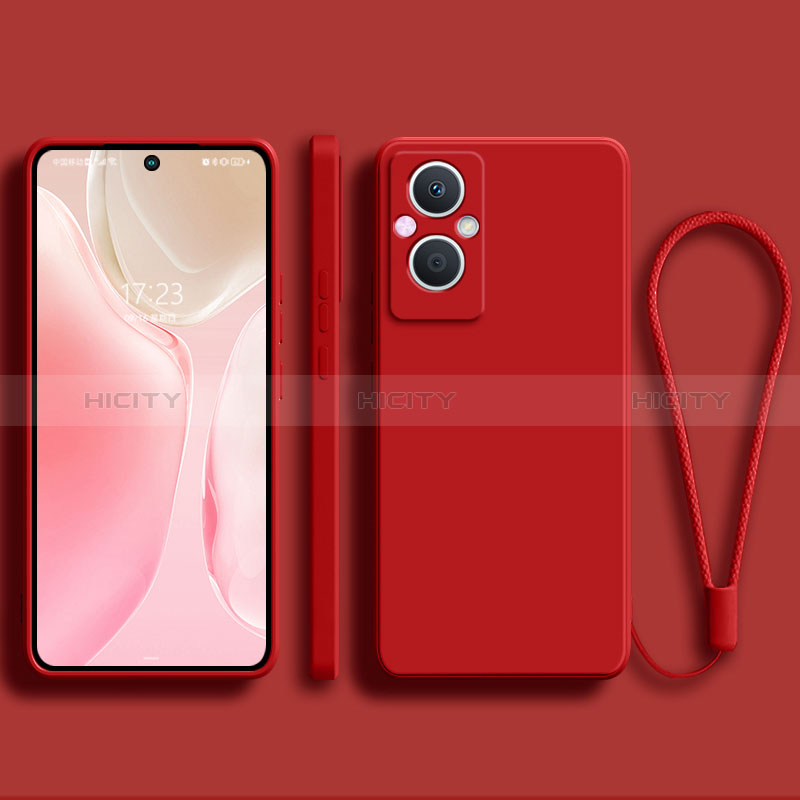 Oppo A96 5G用360度 フルカバー極薄ソフトケース シリコンケース 耐衝撃 全面保護 バンパー S03 Oppo レッド