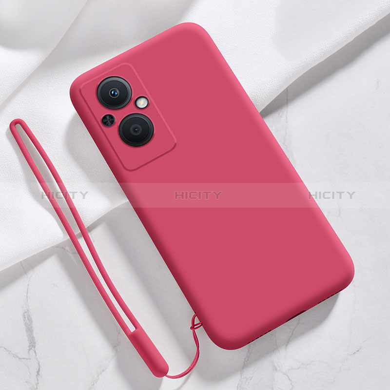 Oppo A96 5G用360度 フルカバー極薄ソフトケース シリコンケース 耐衝撃 全面保護 バンパー S02 Oppo レッド