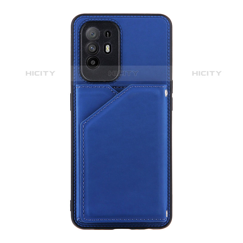 Oppo F19 Pro+ Plus 5G用ケース 高級感 手触り良いレザー柄 Y01B Oppo ネイビー