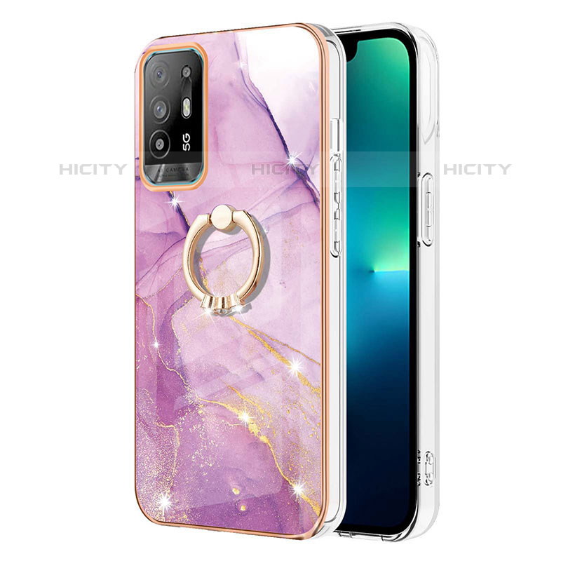 Oppo F19 Pro+ Plus 5G用シリコンケース ソフトタッチラバー バタフライ パターン カバー アンド指輪 Y05B Oppo 