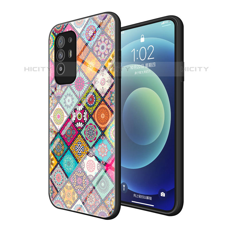 Oppo F19 Pro+ Plus 5G用ハイブリットバンパーケース プラスチック パターン 鏡面 カバー LS2 Oppo 