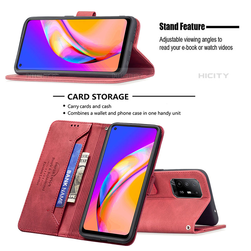 Oppo F19 Pro+ Plus 5G用手帳型 レザーケース スタンド カバー B05F Oppo 