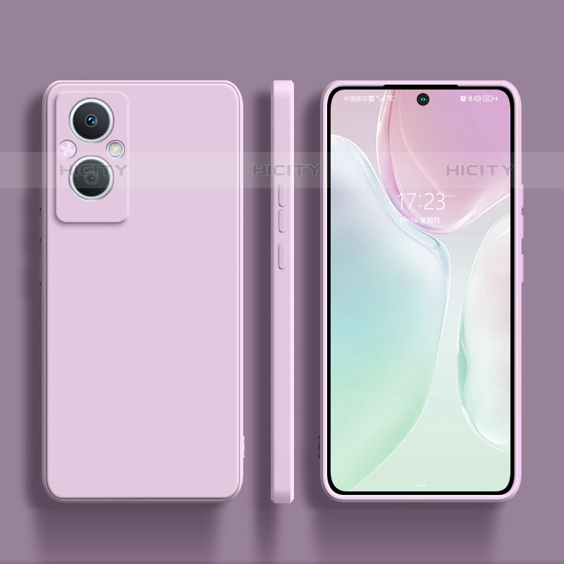 Oppo F21 Pro 5G用360度 フルカバー極薄ソフトケース シリコンケース 耐衝撃 全面保護 バンパー S01 Oppo ラベンダー