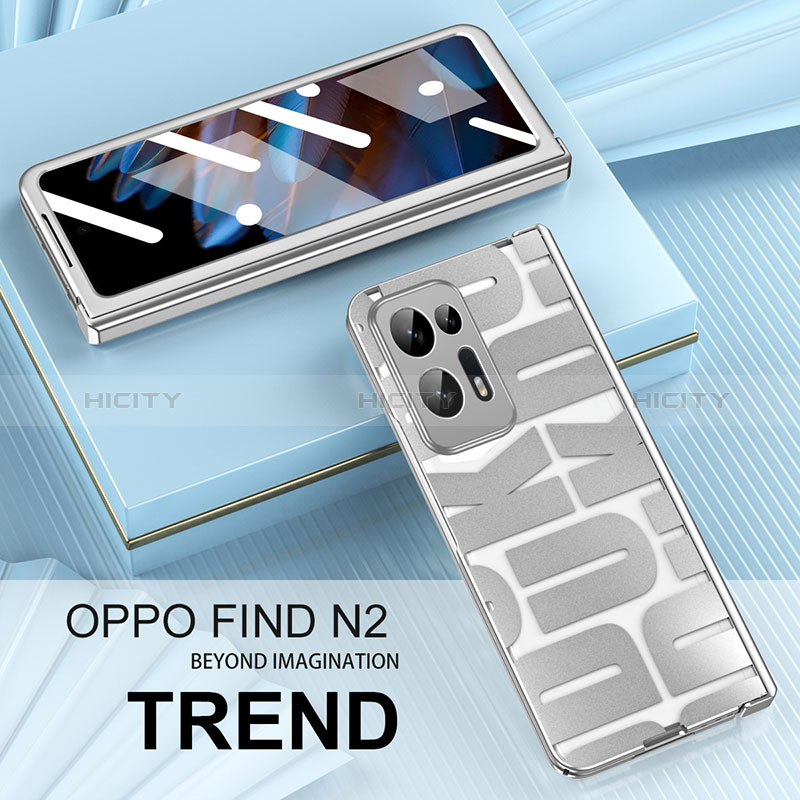 Oppo Find N2 5G用ハードケース プラスチック 質感もマット 前面と背面 360度 フルカバー ZL1 Oppo 