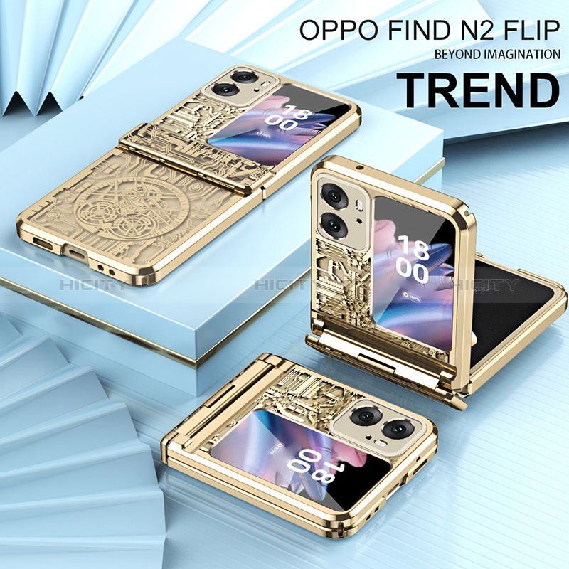 Oppo Find N2 Flip 5G用ハードケース プラスチック 質感もマット 前面と背面 360度 フルカバー ZL4 Oppo 