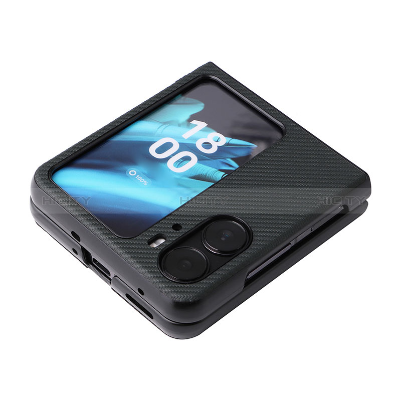 Oppo Find N2 Flip 5G用ハイブリットバンパーケース 高級感 手触り良いレザー柄 兼プラスチック BY1 Oppo 