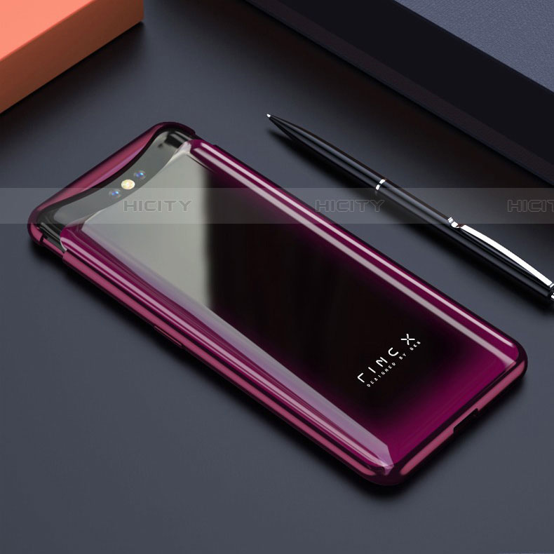 Oppo Find X用ハードカバー クリスタル クリア透明 S01 Oppo ローズレッド