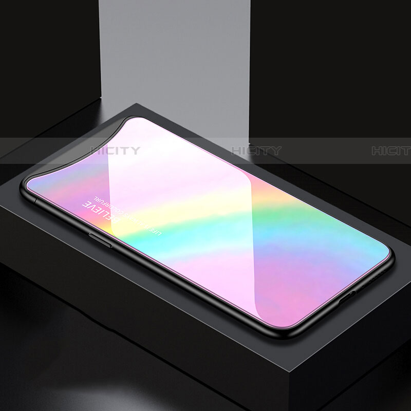 Oppo Find X Super Flash Edition用ハイブリットバンパーケース プラスチック パターン 鏡面 カバー S01 Oppo カラフル