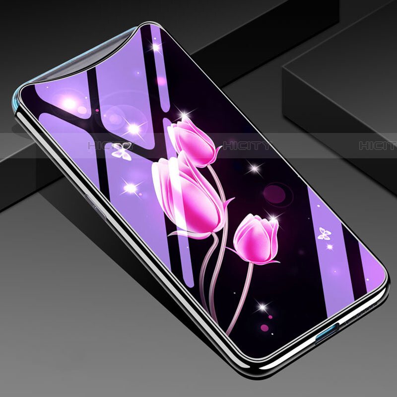 Oppo Find X Super Flash Edition用ハイブリットバンパーケース プラスチック 鏡面 花 カバー Oppo ピンク