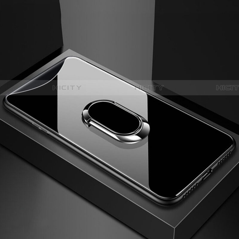 Oppo Find X Super Flash Edition用ハイブリットバンパーケース プラスチック 鏡面 カバー アンド指輪 マグネット式 T01 Oppo 