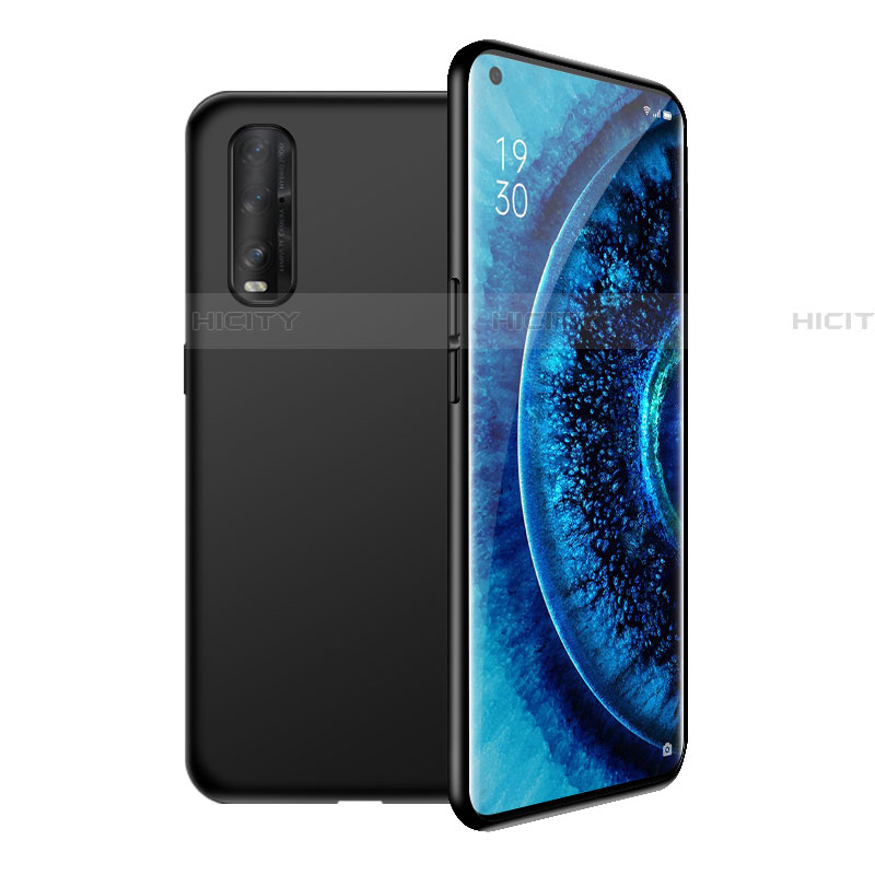 Oppo Find X2用360度 フルカバー極薄ソフトケース シリコンケース 耐衝撃 全面保護 バンパー S02 Oppo ブラック