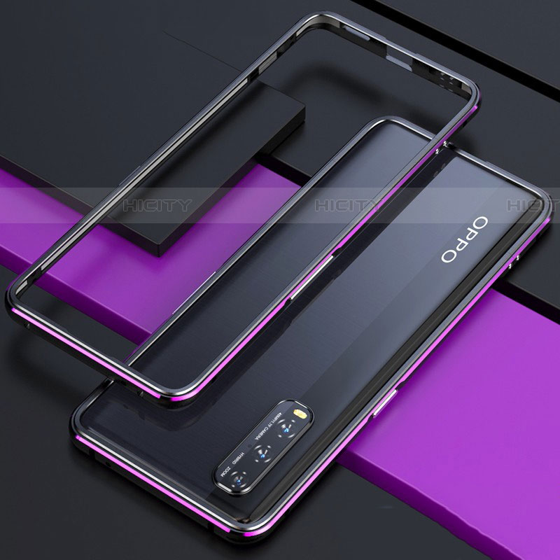 Oppo Find X2用ケース 高級感 手触り良い アルミメタル 製の金属製 バンパー カバー Oppo 