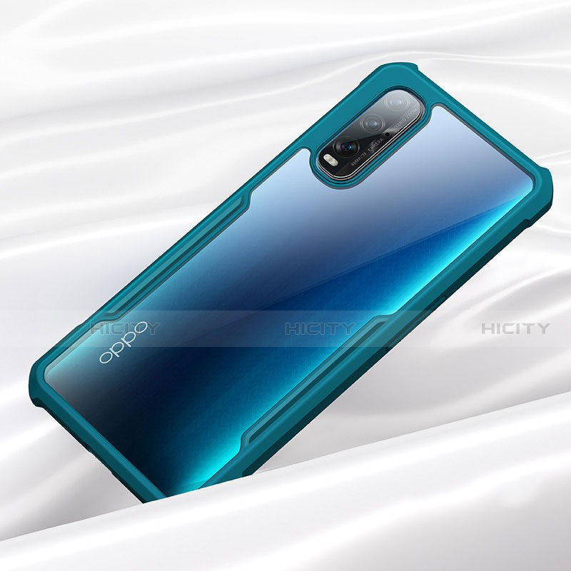 Oppo Find X2用ハイブリットバンパーケース クリア透明 プラスチック 鏡面 カバー H01 Oppo 