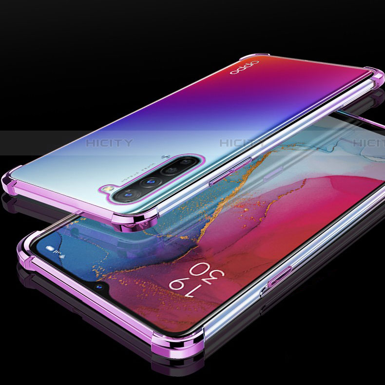 Oppo Find X2 Lite用極薄ソフトケース シリコンケース 耐衝撃 全面保護 クリア透明 S01 Oppo パープル