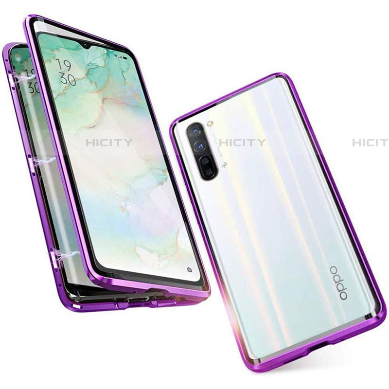 Oppo Find X2 Lite用ケース 高級感 手触り良い アルミメタル 製の金属製 360度 フルカバーバンパー 鏡面 カバー M05 Oppo 