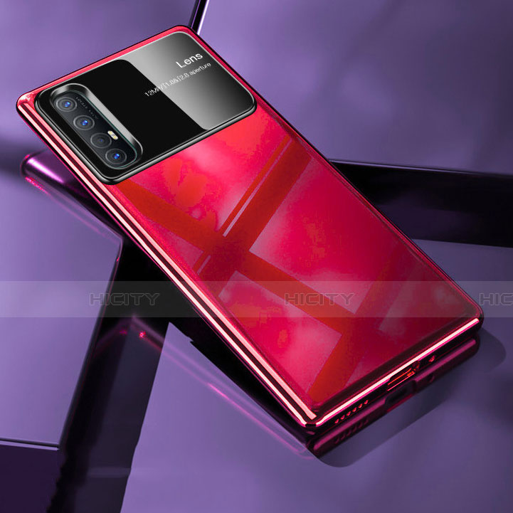 Oppo Find X2 Neo用ハードケース プラスチック 質感もマット カバー P01 Oppo レッド