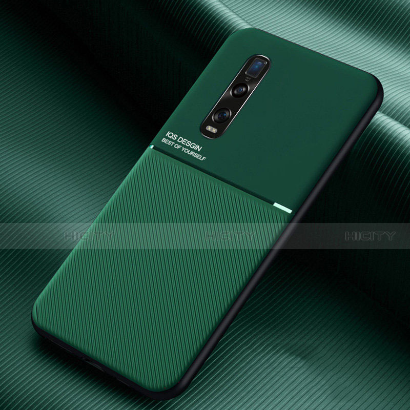 Oppo Find X2 Pro用360度 フルカバー極薄ソフトケース シリコンケース 耐衝撃 全面保護 バンパー C01 Oppo グリーン