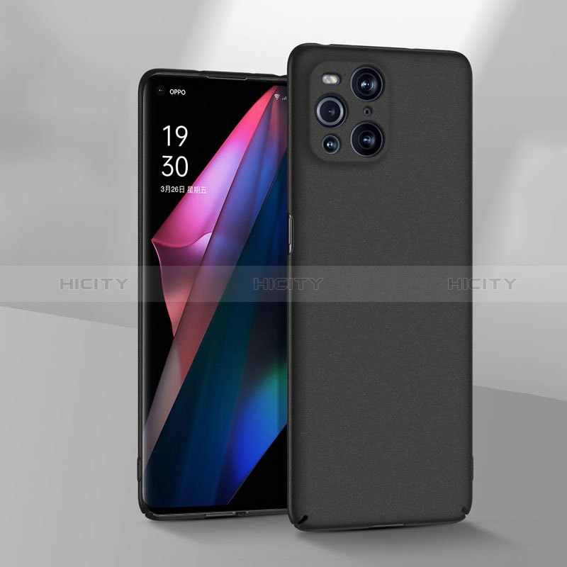 Oppo Find X3 5G用ハードケース プラスチック 質感もマット カバー YK3 Oppo ブラック