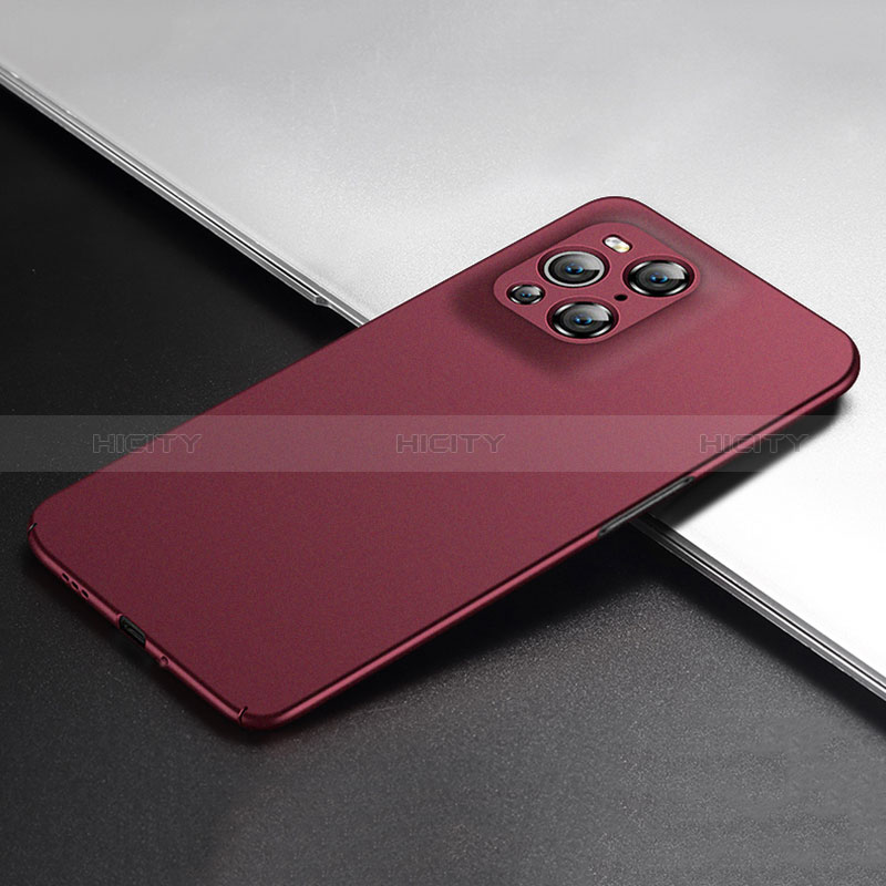 Oppo Find X3 5G用ハードケース プラスチック 質感もマット カバー YK5 Oppo レッド