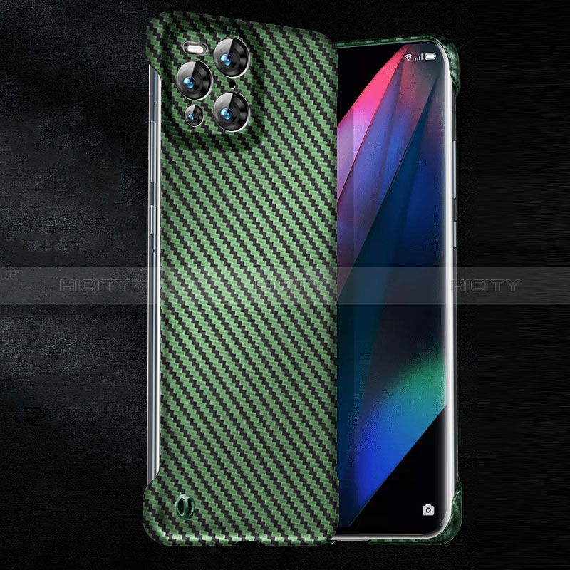 Oppo Find X3 5G用ハードケース プラスチック 質感もマット ツイル カバー Oppo グリーン