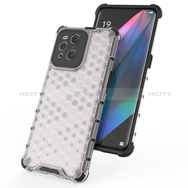 Oppo Find X3 5G用360度 フルカバー ハイブリットバンパーケース クリア透明 プラスチック カバー AM1 Oppo 