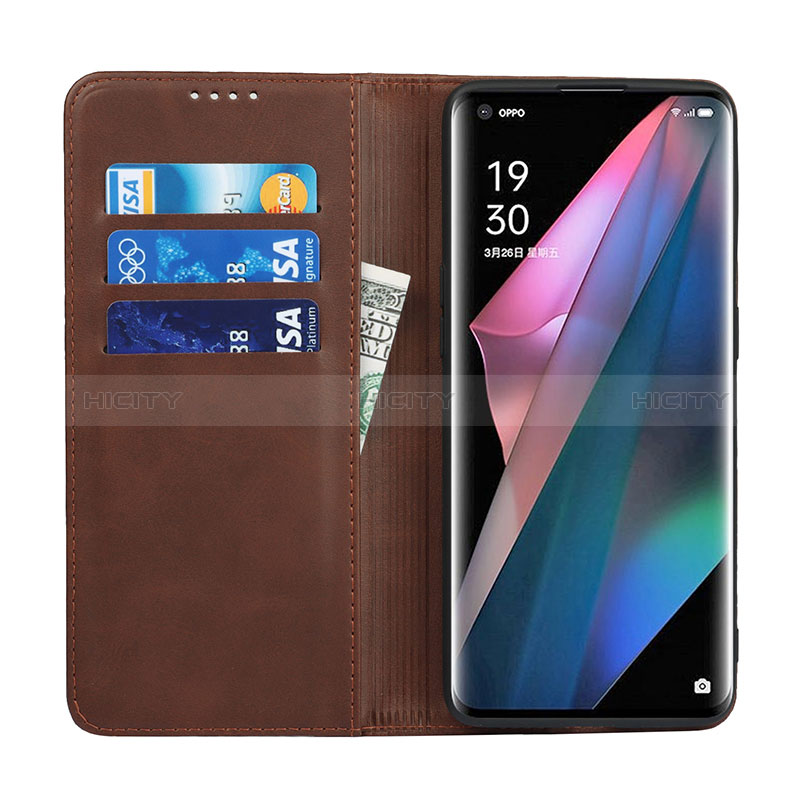 Oppo Find X3 5G用手帳型 レザーケース スタンド カバー D04T Oppo 