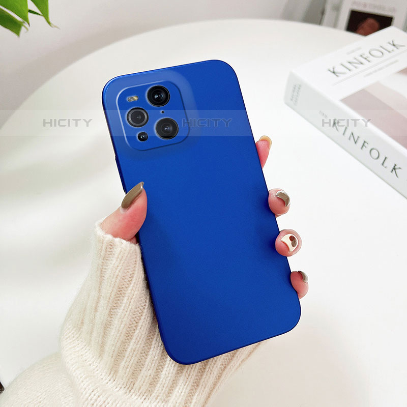 Oppo Find X3 Pro 5G用ハードケース プラスチック 質感もマット カバー YK6 Oppo ネイビー