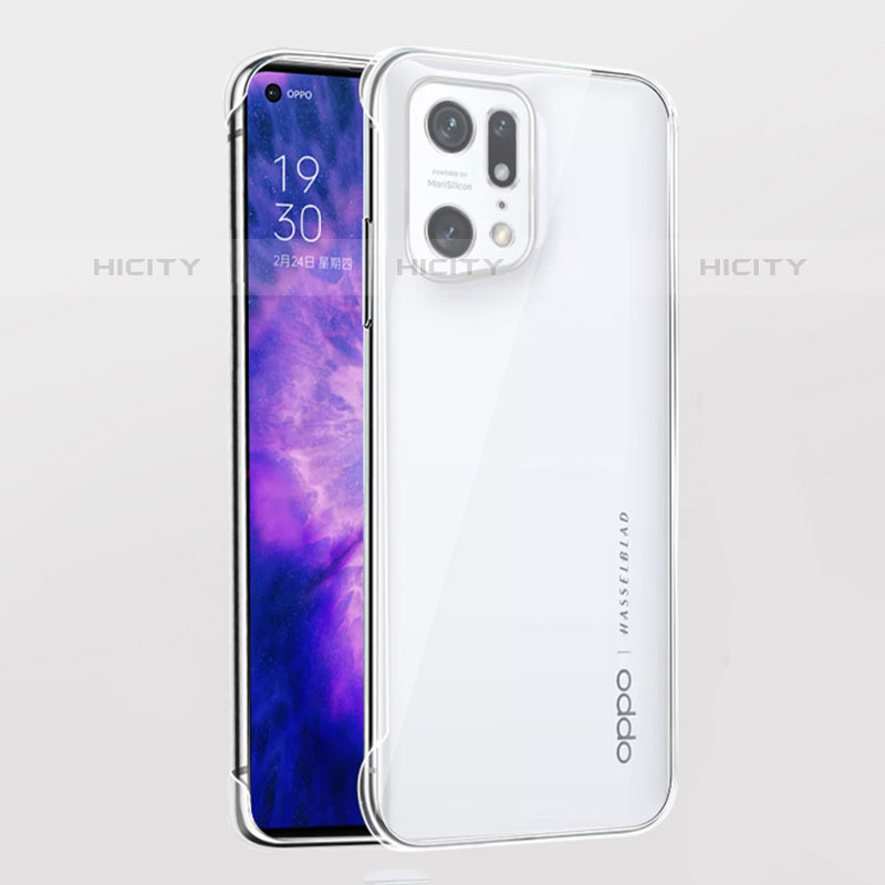 Oppo Find X5 Pro 5G用ハードカバー クリスタル クリア透明 H02 Oppo クリア