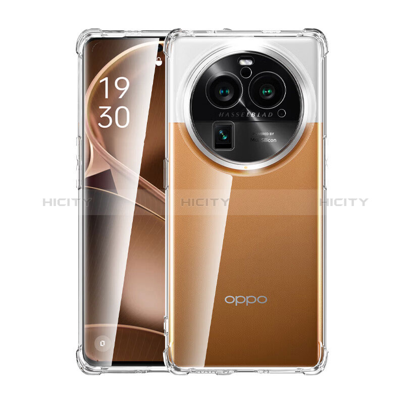 Oppo Find X6 Pro 5G用極薄ソフトケース シリコンケース 耐衝撃 全面保護 クリア透明 T03 Oppo クリア