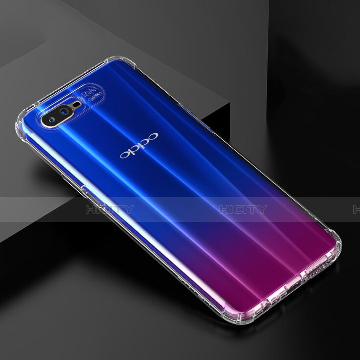 Oppo K1用極薄ソフトケース シリコンケース 耐衝撃 全面保護 クリア透明 Z04 Oppo クリア