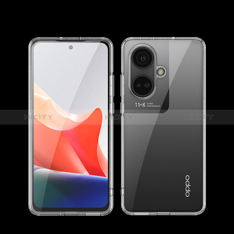 Oppo K11 5G用360度 フルカバー ハイブリットバンパーケース クリア透明 プラスチック カバー QK1 Oppo 