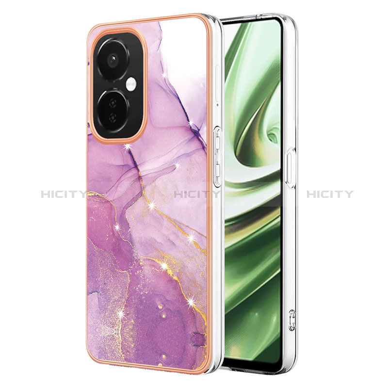 Oppo K11x 5G用シリコンケース ソフトタッチラバー バタフライ パターン カバー Y01B Oppo ラベンダー