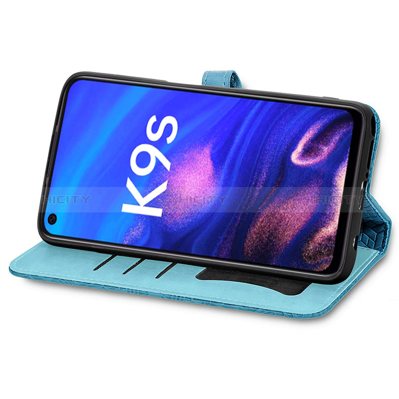Oppo K9S 5G用手帳型 レザーケース スタンド パターン カバー S04D Oppo 