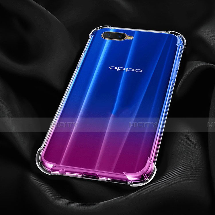 Oppo R15X用極薄ソフトケース シリコンケース 耐衝撃 全面保護 クリア透明 Z05 Oppo クリア