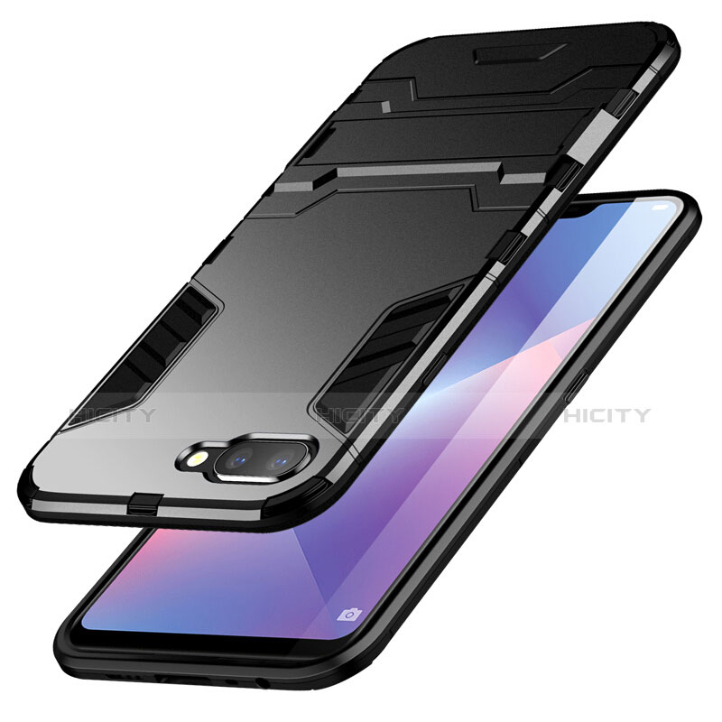 Oppo R15X用ハイブリットバンパーケース スタンド プラスチック 兼シリコーン カバー A01 Oppo 