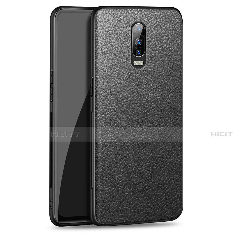 Oppo R17 Pro用ケース 高級感 手触り良いレザー柄 R01 Oppo ブラック