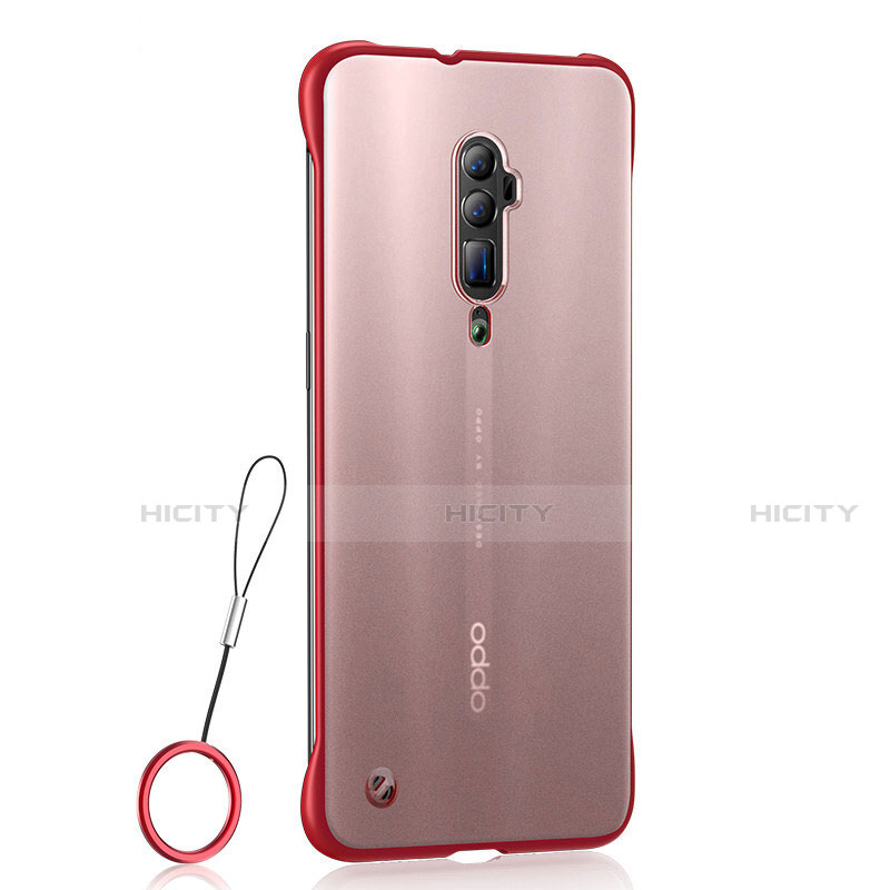 Oppo Reno 10X Zoom用極薄ソフトケース シリコンケース 耐衝撃 全面保護 クリア透明 H04 Oppo レッド