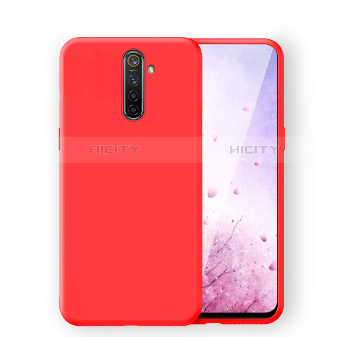 Oppo Reno Ace用360度 フルカバー極薄ソフトケース シリコンケース 耐衝撃 全面保護 バンパー Oppo レッド