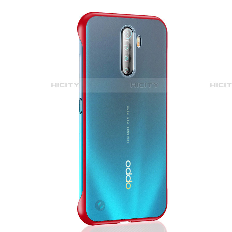 Oppo Reno Ace用ハードカバー クリスタル クリア透明 H02 Oppo レッド