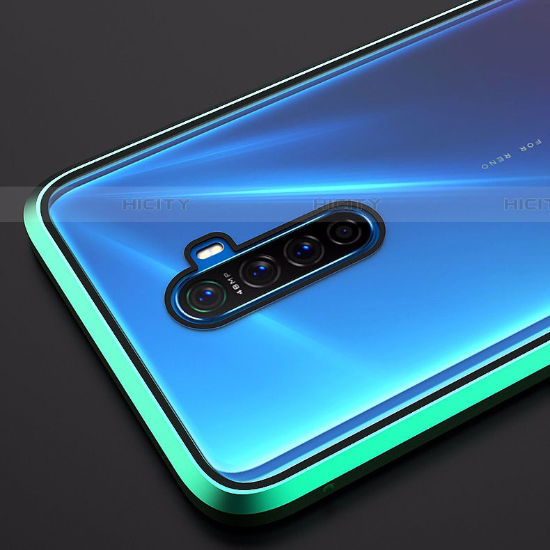 Oppo Reno Ace用ケース 高級感 手触り良い アルミメタル 製の金属製 360度 フルカバーバンパー 鏡面 カバー M06 Oppo 